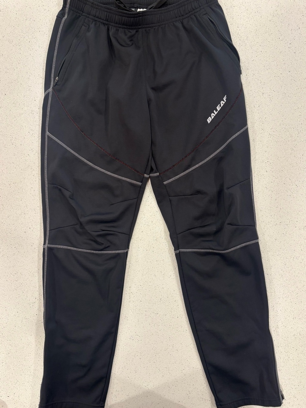 Baleaf Black Men's Performance Fleece Thermal Running Pants Large
